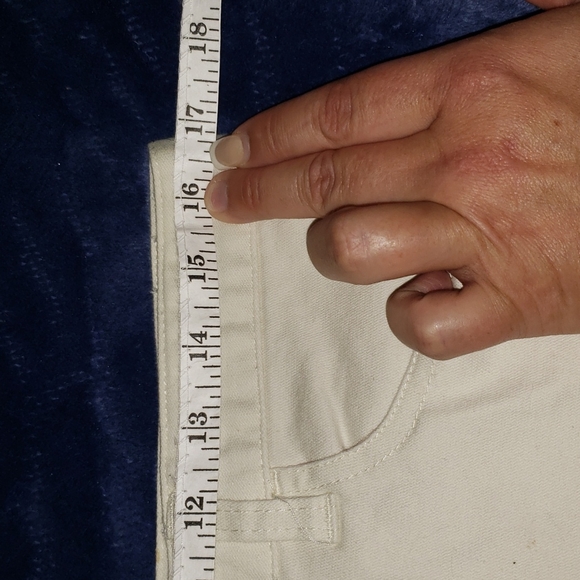 Worn once or twice. Awesome White Denim Skirt - Picture 6 of 7